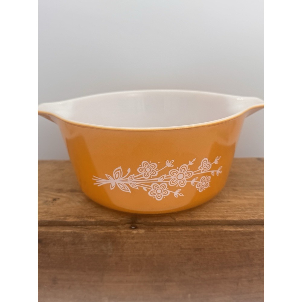 Pyrex 474 B Butterfly Gold 1.5 qt Oval Cinderella VTG Casserole Dish‎ NO LID